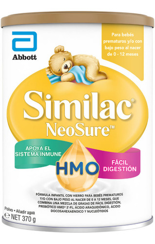 Leche Infantil Similac Neosure X 370g.