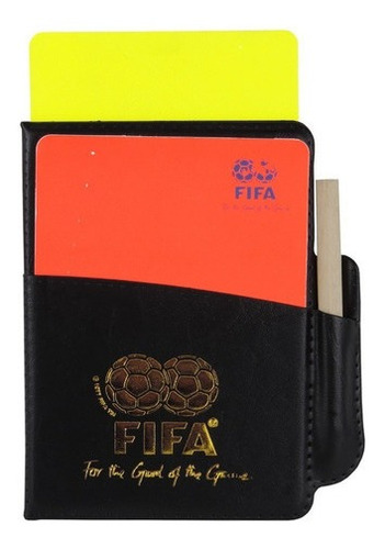 Imagen 2 de 4 de Set Tarjetas Árbitro Juez Fútbol Estuche Y Libreta Mvdsport