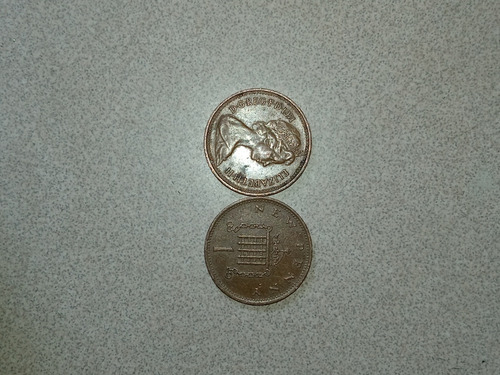 Dos Monedas New Penny 1971 
