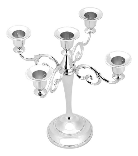 Candelabro De Metal Para 5 Velas, Candelabro Vintage