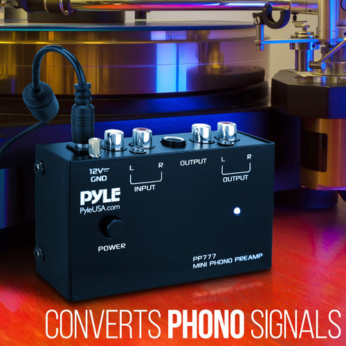 Preamplificador Phono Tocadiscos Pyle Output Pp777 Mini Elec