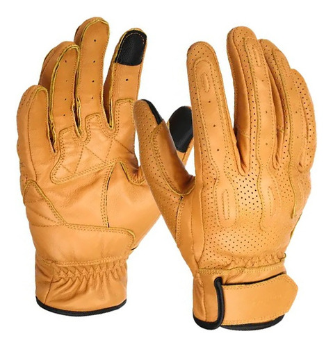 Guantes De Moto Retro - Clásicos  100% Cuero Piel De Cabra 