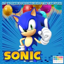 Comprar Sonic Kit Imprimible Personalizado Con Candy Bar