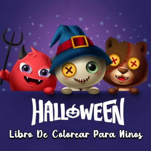 Halloween Libro De Colorear Para Niños De 4 A 8 Años: Lindas