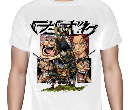 One Piece - Luffy Wano Samurai - Anime Manga - Poleras