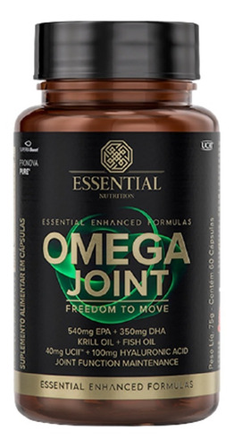 Ômega Joint (60 Cápsulas) Articulação - Essential Nutrition Sabor Natural
