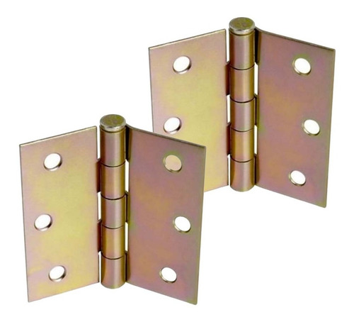 Imagen 1 de 5 de 2 Bisagra Galvanizada Zincada 2pc 4 Pulgadas + 12 Tornillo