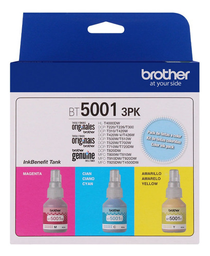 Tintas Bt5001 Brother 3 Pk Colores