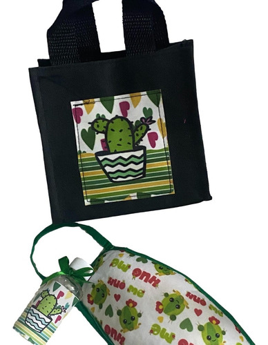  Kit  Protección Para Eventos Bolsita Cubreboca Gel  Cactus