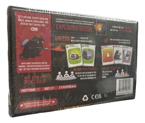 Juego De Mesa Exploding Kittens Nsfw Ingles
