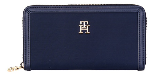 Tommy Hilfiger AW0AW15749 billetera para mujer color azul oscuro