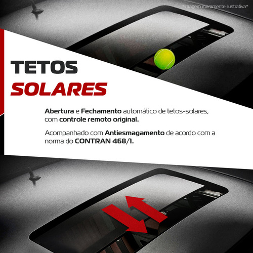 Módulo Subida Vidro + Fechamento Teto Solar Onix Plus 20 21