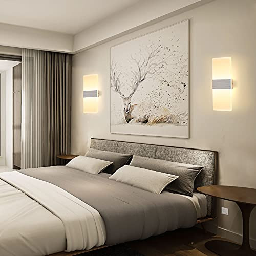 Lámpara De Pared Led 12w, Moderna, 2 Unidades, Blanco