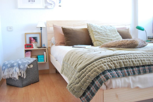 Imagen 6 de 6 de Cama Doble O Matrimonial Madera Maciza De Pino Ref: Testa