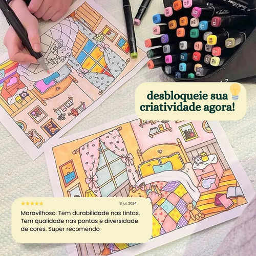 Juego De Rotuladores Permanentes De Doble Punta De 60 Colore