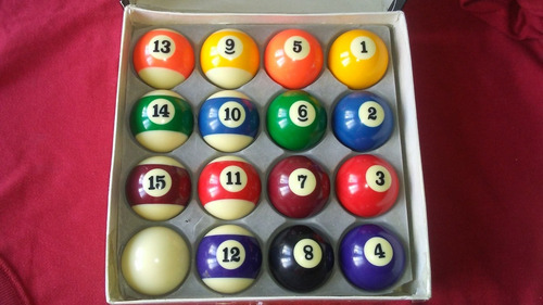 Imagen 8 de 8 de Juego Bolas D Pool Y Bola Blanca Tacadora Para Pool