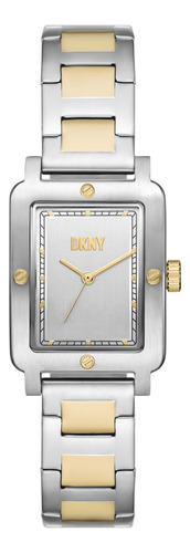 Reloj Mujer Dkny City Rivet De Acero Inoxidable 29mm Correa Dorado/plateado