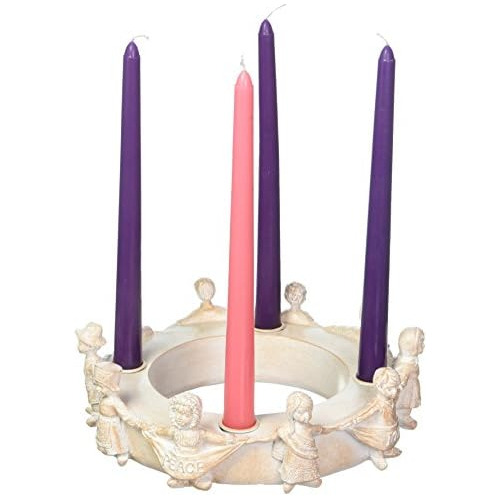 (advent Wreath With Candles, White) [corona De Adviento...