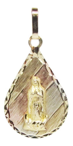 Medalla Oro 10k Pera Busto Virgen De Guadalupe