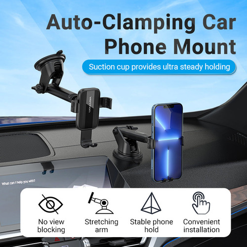 Soporte De Smartphone Para Coche Vention/ Negro