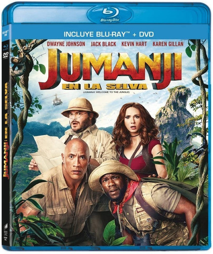 Jumanji En La Selva | Blu Ray + Dvd Jack Black Película 