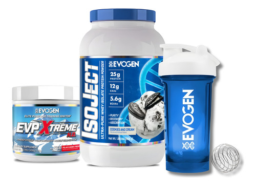 Pack Isoject 1kg + Evp Extreme 40 Serv. + Shaker Evogen