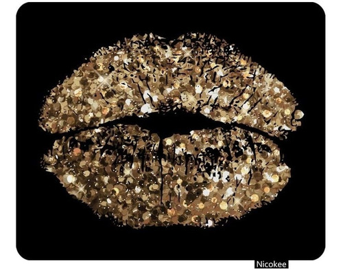 Almohadilla De Raton Para Juegos Nicokee Glam Of Kiss Gold 