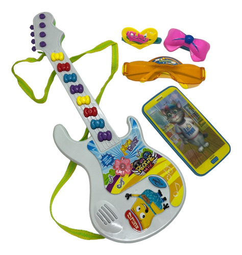 Set Musical Juguetes Guitarra Infantil + Celular