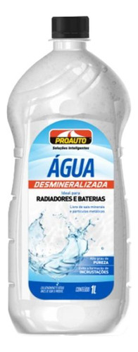 Água Desmineralizada 1l Proauto Ideal Baterias E Radiadores