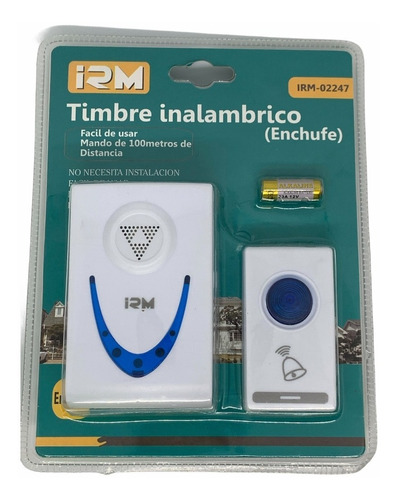 Timbre Inalambrico 100 Metros Alcance + Bateria