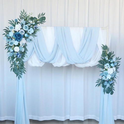 2 Piezas De Flores De Arco De Boda Hechas A Mano Para