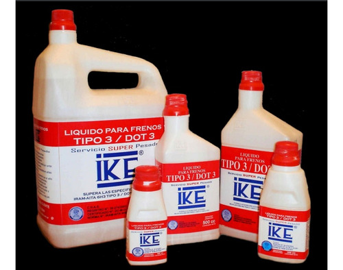 Caja X 12 Unidades De Líquido Para Frenos Ike Dot3 X 1 Lt
