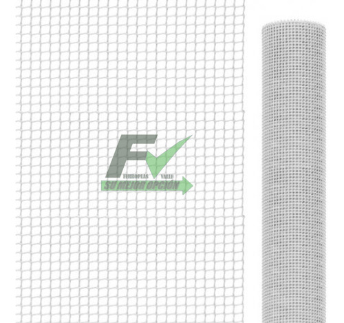 Malla Plastica Cuadrada De 1.20 Ancho X 5 Mts Largo Blanca 