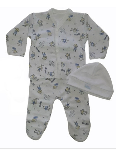 Ajuar Conjunto Bebe 3 Prendas 