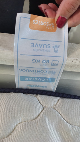 Cama Con Colchón De 1 Plaza 190x40 Blanco (Usado)