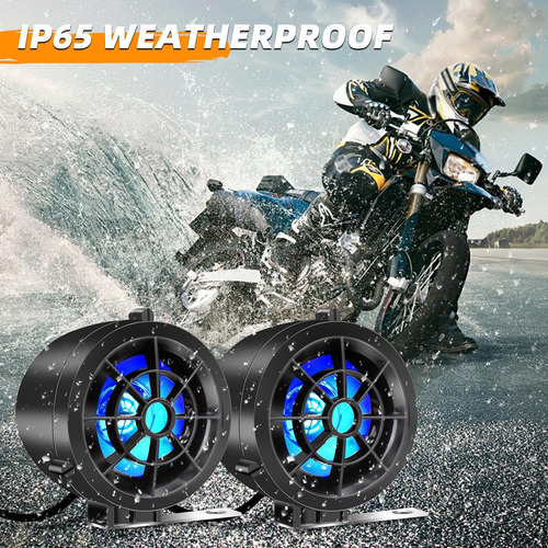 Altavoces De Motocicleta Bluetooth Sistema De Radio Impermea