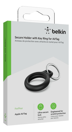 Imagen 1 de 10 de Belkin Secure Holder Con Llavero Para Airtag - Negro