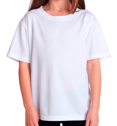 Imagem 1 de 2 de Camiseta Juvenil Branca Básica Lisa Fio 30 Tam. 10 A 16 Anos