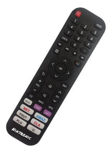 Imagen 4 de 4 de Control Remoto Para Smart Tv Admiral Sansei Tedge Jvc Bgh