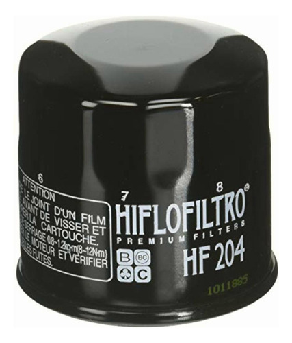 Hiflo Filtro Hf204 Filtro De Aceite De Alta Calidad Negro