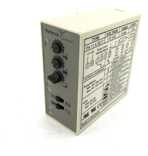 New Telco Pa-11-a-301t Sensor Amplifier, 115vac, 11 Pole Bbt
