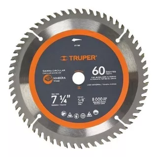 Disco Para Sierra Circular 185mm 60t 18324 Truper P/melamine