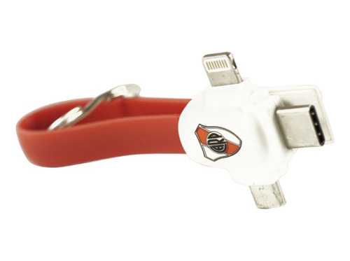 Llavero Cargador Usb 3 En 1 River Plate Combo X 5 Unidades