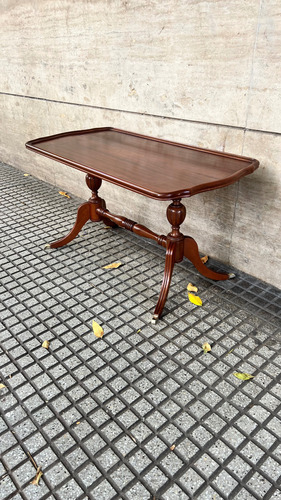 Mesa Ratona De Sala Sheraton Doble Pata Marrón (Usado)