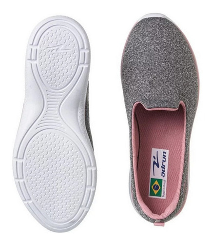 Imagem 3 de 6 de Tênis Adrun Fit Day Slip On 9002 Super Leve Caminhada Mulher