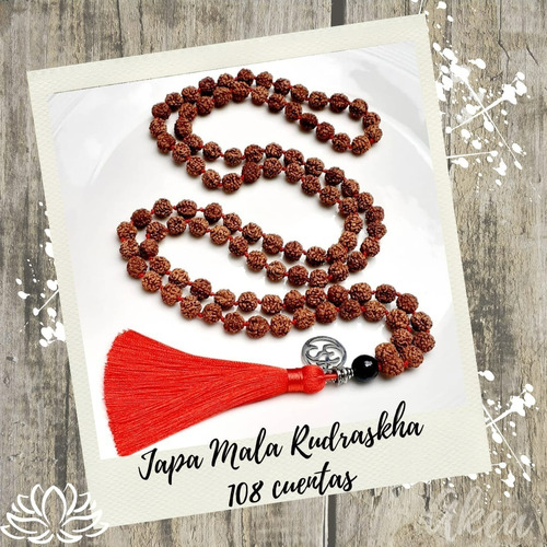 Japa Mala Budista En Semillas Sagradas De Rudraksha