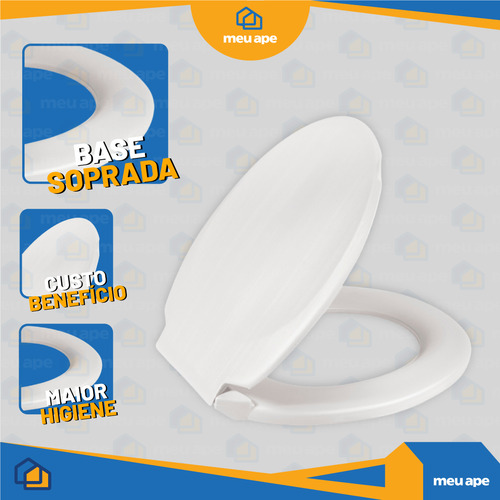 Assento Sanitário Tampa Vaso Oval Loft Metasul Deca Incepa Cor Cinza-escuro