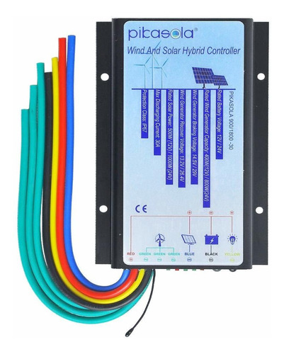 Pikasola Controlador Viento Hibrido Solar Para Bateria 5