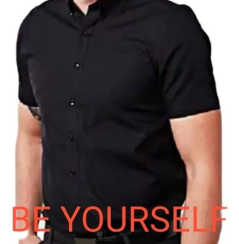 Camisa Hombre Lisa Manga Corta - Be Yourself Tiendas