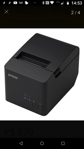 Impressora Epson Tm T20 Térmica Não Fiscal Usb
